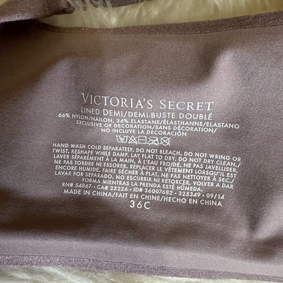 Victoria’s Secret lined Demi underwire bra Light brown color Size 36C - Picture 8 of 9